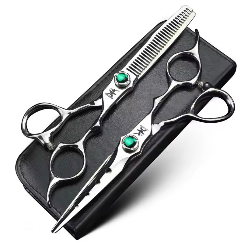 Combo de tijeras profesionales para barberos y estilistas