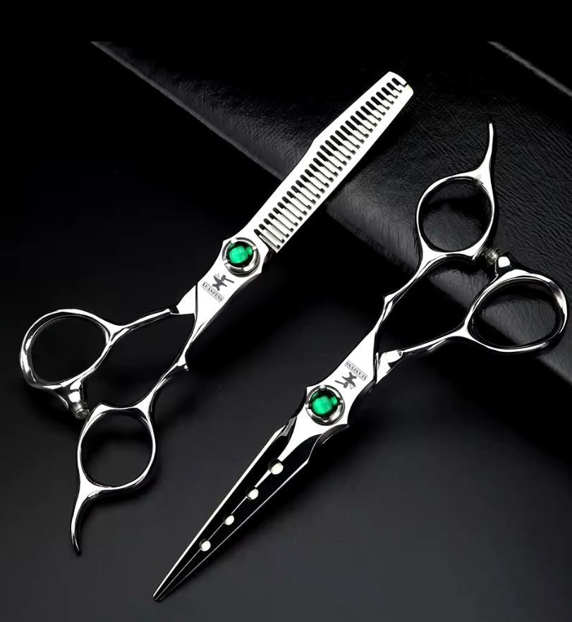 Juego de tijeras profesionales para barberos
